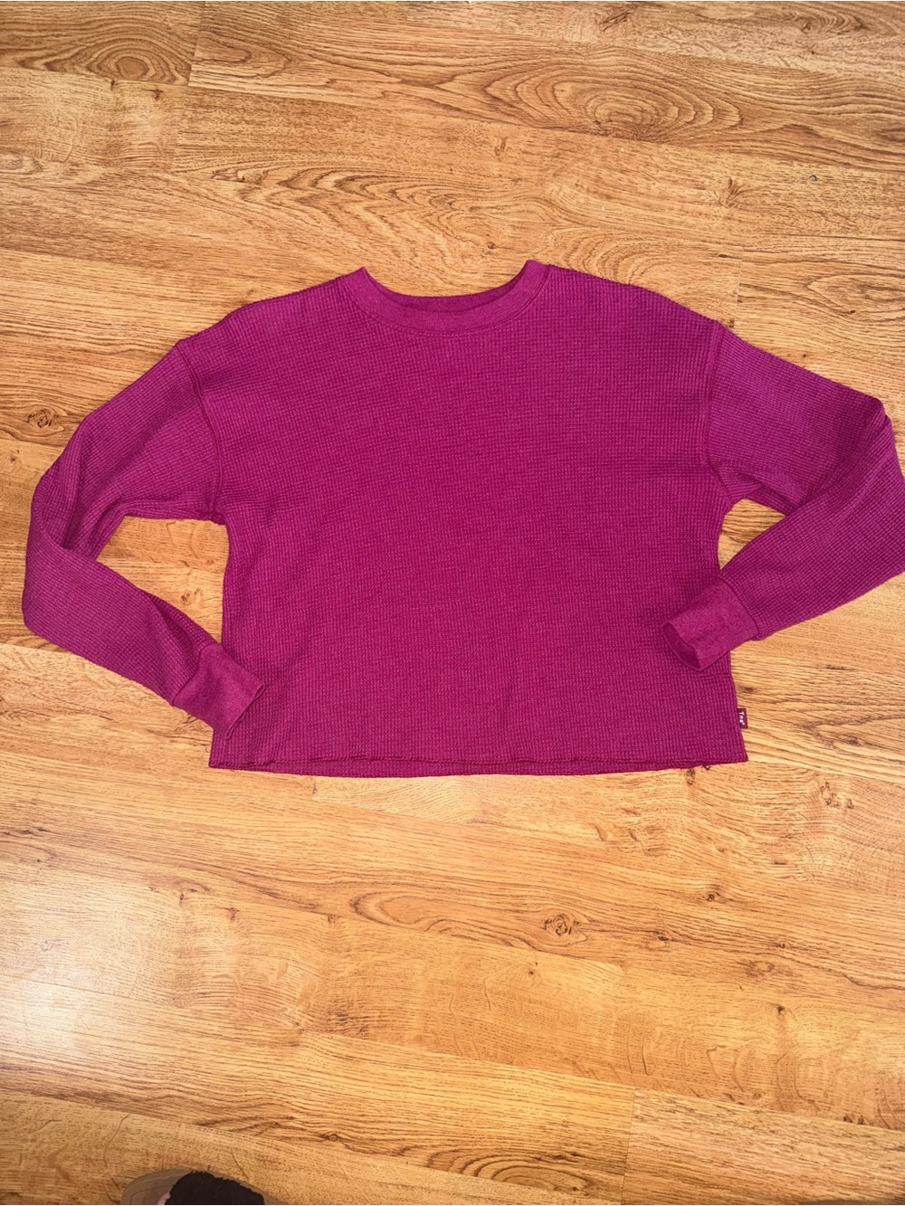 TNA Hot Pink Ribbed Knit Top